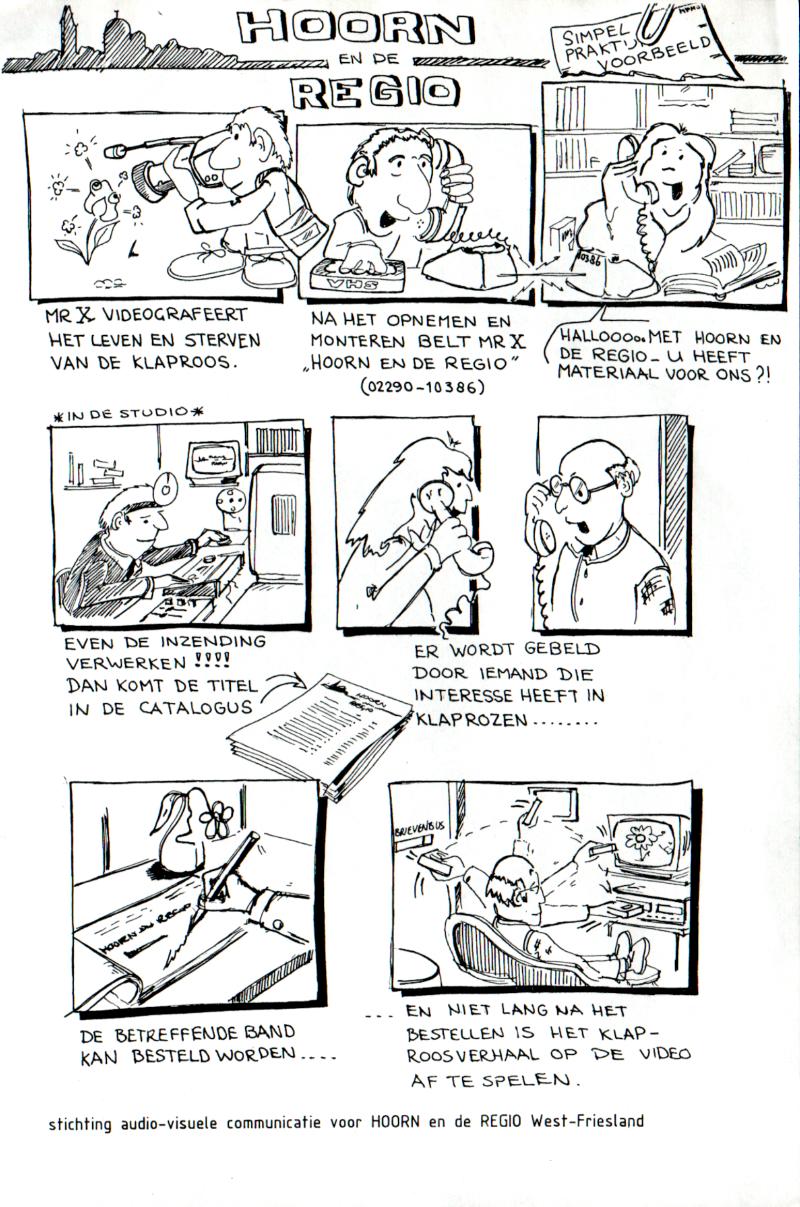Stichting HOORN en de REGIO | Audio-visuele infobank | strip: 'Simpel praktijkvoorbeeld. 