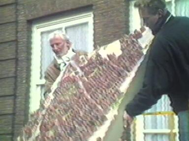 1987 Hoorn: Maquette stadsplan Hoorn 1650 verhuizing naar Noorderkerk.